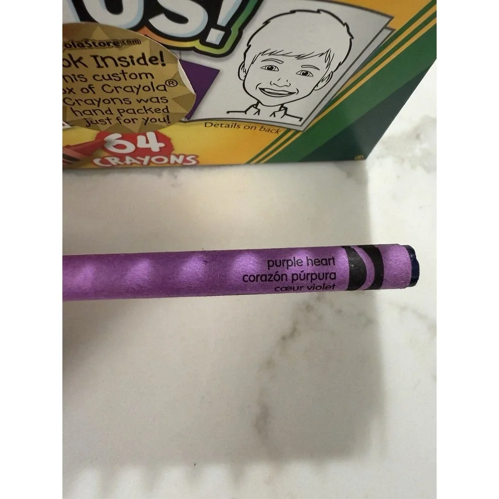 Crayola Crayons 64 Pack With Built In Sharpener Shades Of Purple NIB Sealed